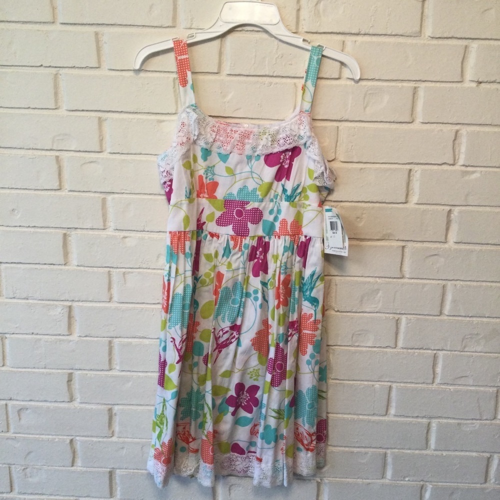 Bonnie Jean Girls Size 16 Floral Spring Summer Dress NWTS